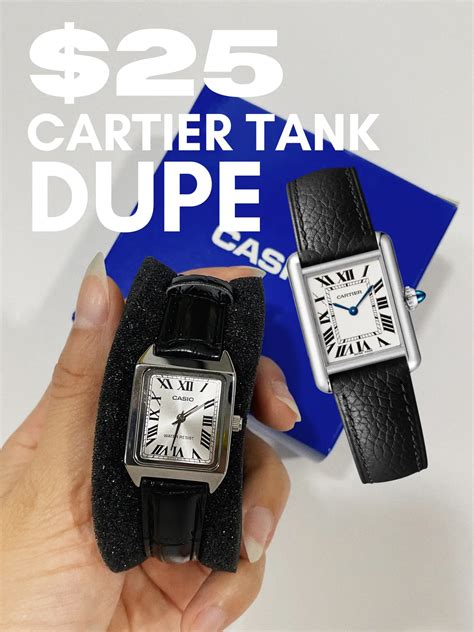 casio cartier tank dupe